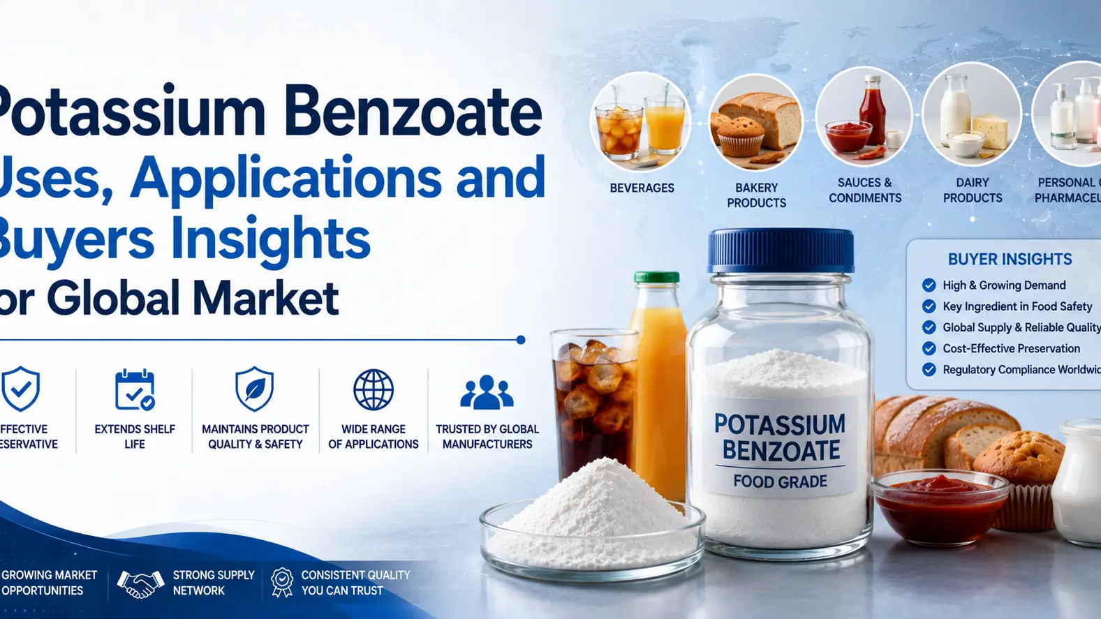 Potassium Benzoate Uses Applications and Buyers Insights for Global Market