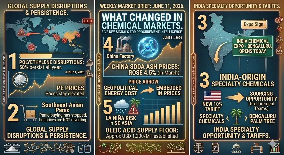 Weekly Market Brief June 11, 2026: Key Shifts in Chemical Markets
