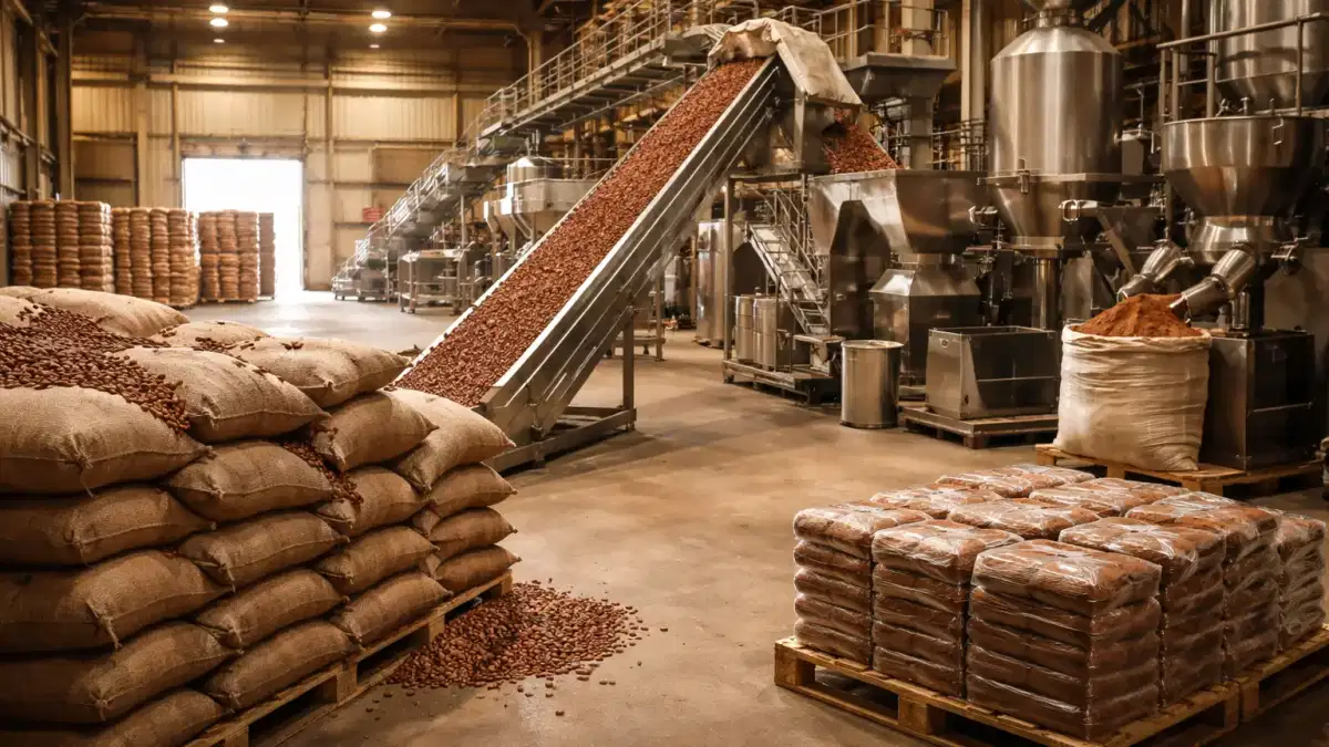 Comercio de cacao en polvo 2026: de África occidental a los mercados mundiales