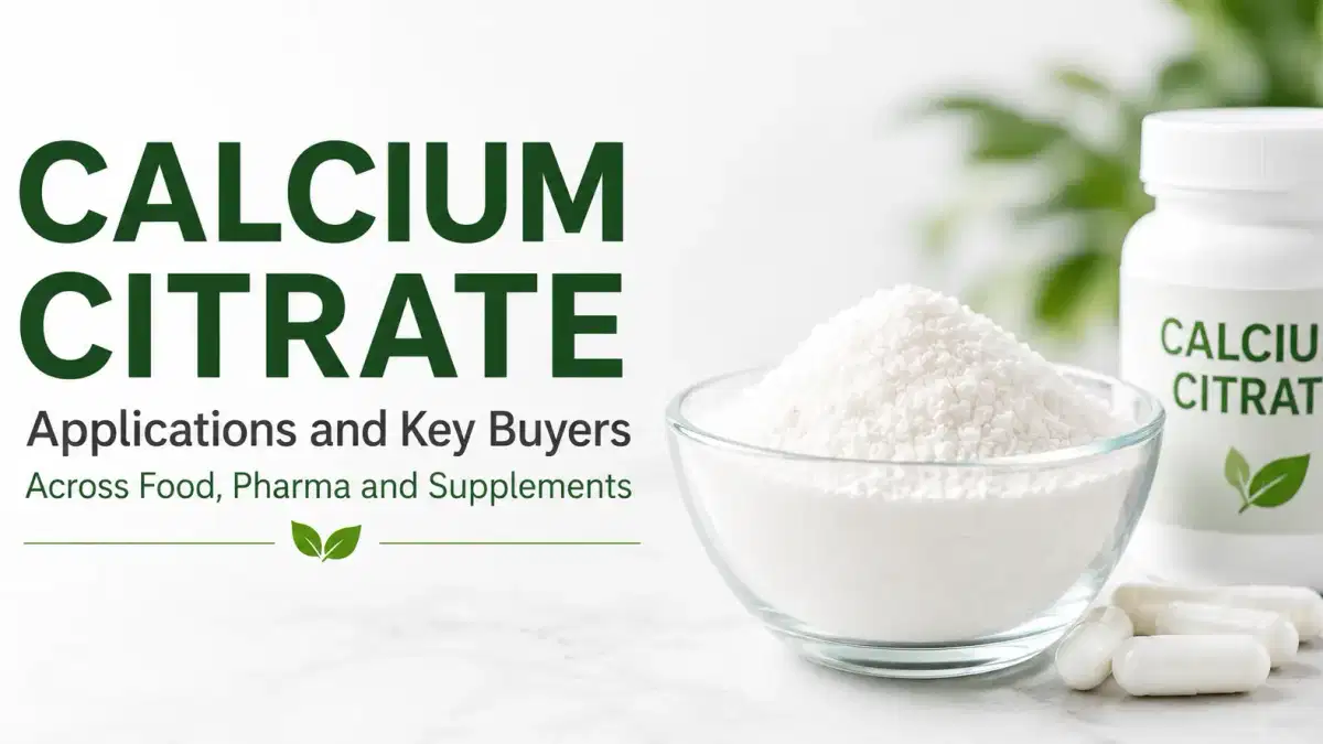 Calcium Citrate Applications and Key Buyers Across Food Pharma and Supplements