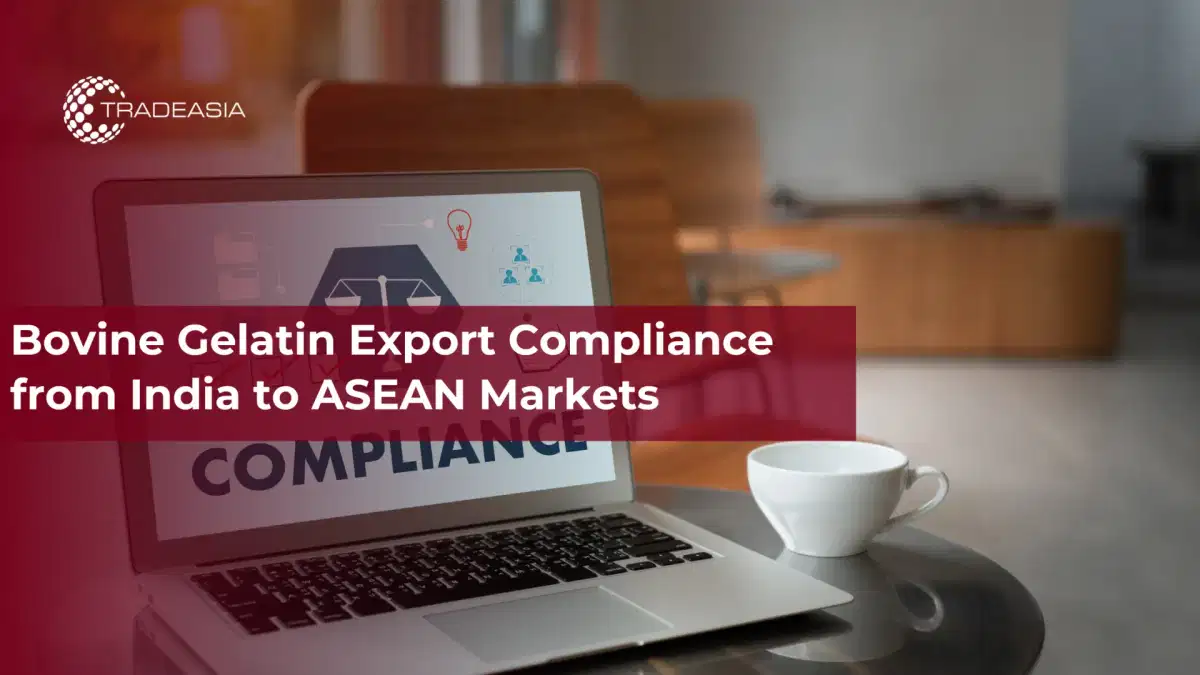 Cumplimiento de las exportaciones de gelatina bovina de la India a los mercados de la ASEAN