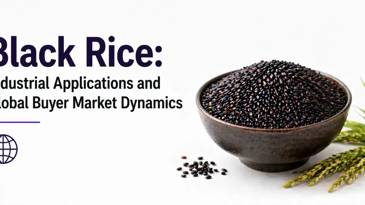 Arroz negro: aplicaciones industriales y dinámica del mercado de compradores globales