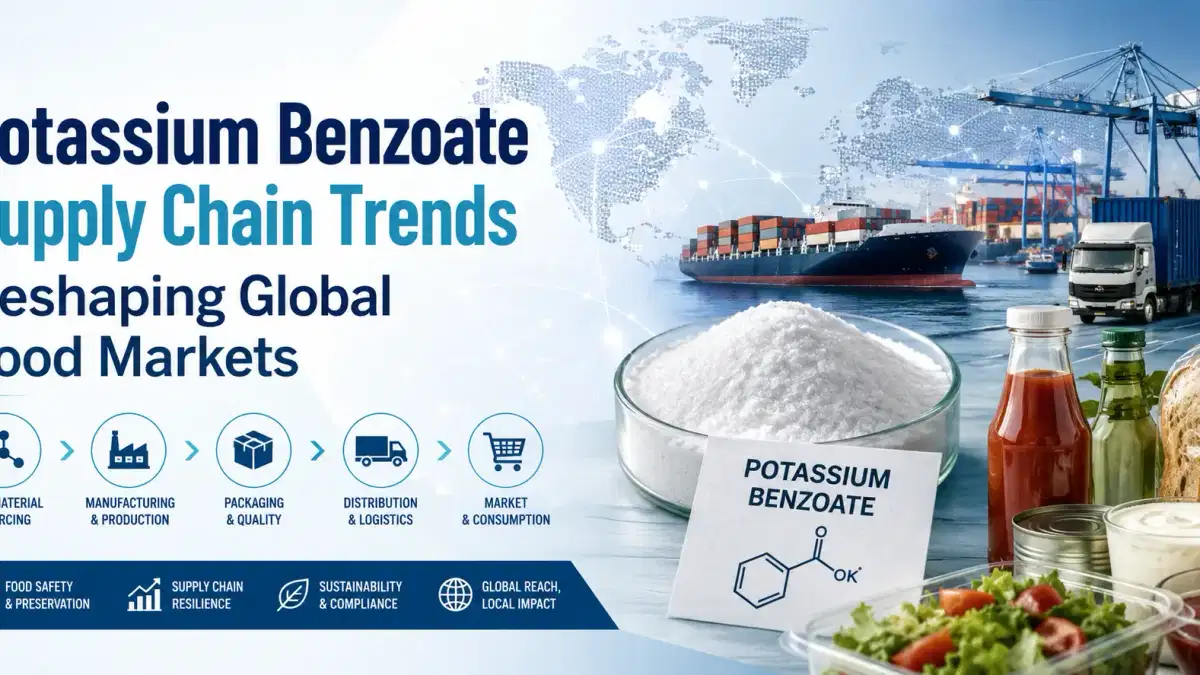 Tendencias de la cadena de suministro de benzoato de potasio que remodelan los mercados mundiales de alimentos