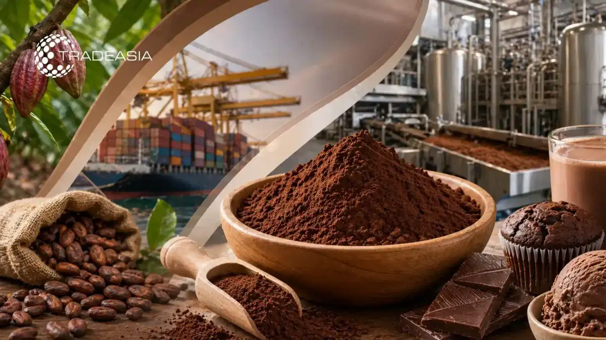 Cadena de suministro global de cacao alcalinizado en polvo 2026