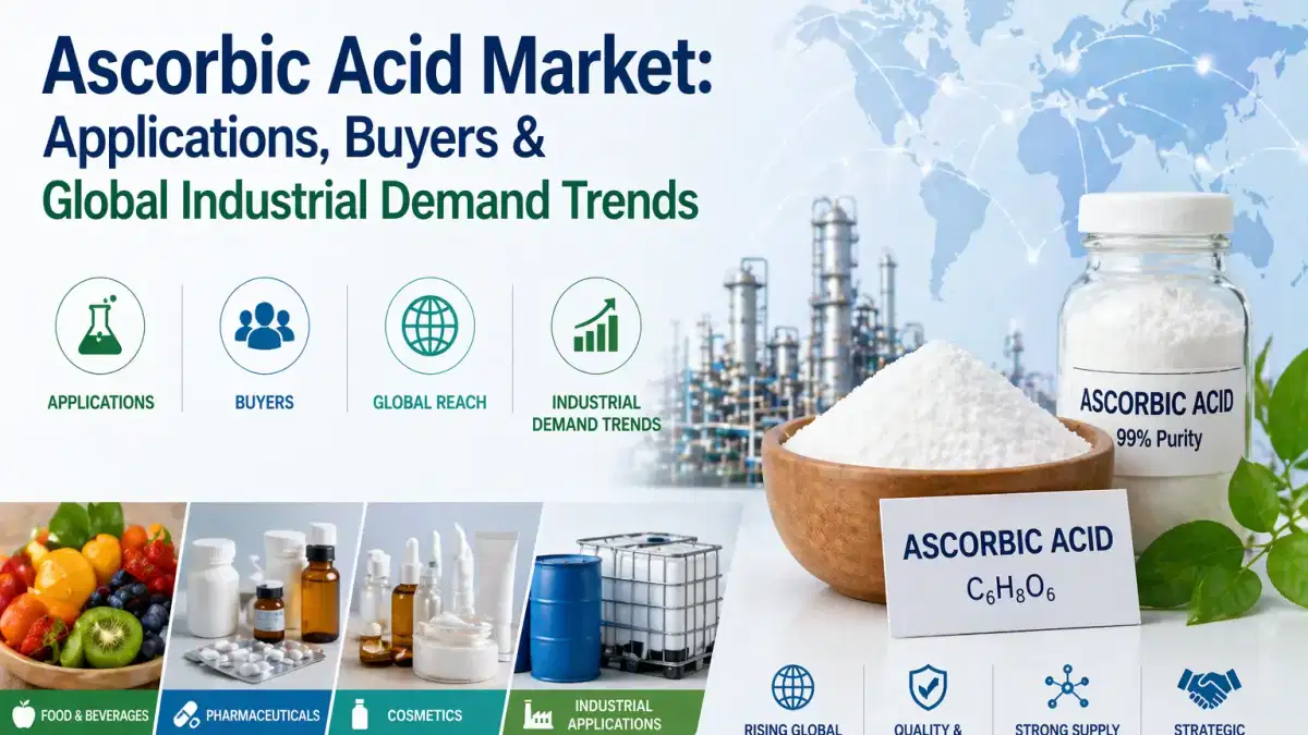 Mercado del ácido ascórbico: aplicaciones, compradores y tendencias mundiales de la demanda industrial